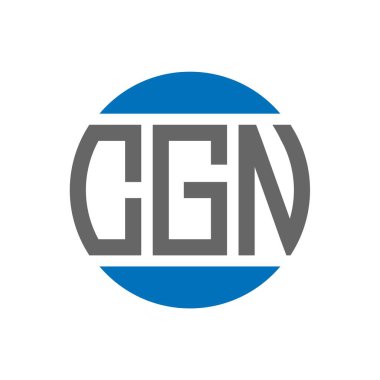 Beyaz arka planda CGN harf logosu tasarımı. CGN yaratıcı paraf daire logosu konsepti. CGN harf tasarımı.