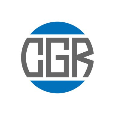 Beyaz arka planda CGR harf logosu tasarımı. CGR yaratıcı paraf dairesi logosu. CGR harf tasarımı.