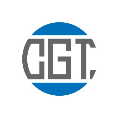 Beyaz arkaplanda CGT harf logosu tasarımı. CGT yaratıcı paraf dairesi logosu. CGT harf tasarımı.