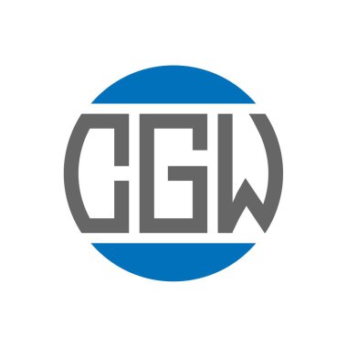 Beyaz arkaplanda CGW harf logosu tasarımı. CGW yaratıcı paraf dairesi logosu. CGW harf tasarımı.