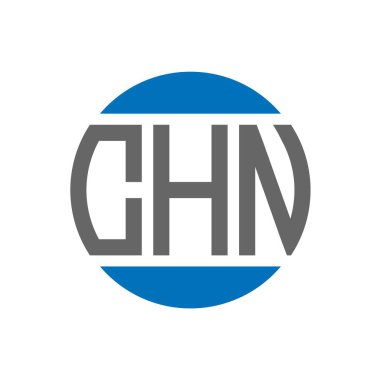 Beyaz arka planda CHN harf logosu tasarımı. CHN yaratıcı paraf daire logosu konsepti. CHN harf tasarımı.