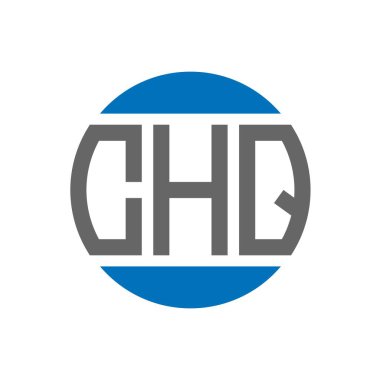 Beyaz arka planda CHQ harfi logo tasarımı. CHQ yaratıcı paraf daire logosu konsepti. CHQ harf tasarımı.