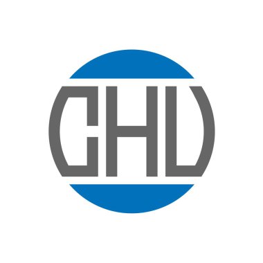 Beyaz arka planda CHV harf logosu tasarımı. CHV yaratıcı baş harfler dairesi logosu. CHV harf tasarımı.