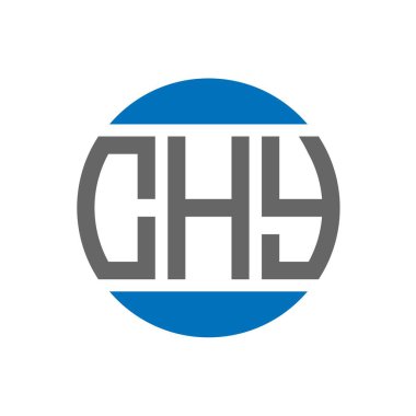 Beyaz arkaplanda CHY harf logosu tasarımı. CHY yaratıcı baş harfler daire logosu konsepti. CHY harf tasarımı.