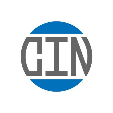 Beyaz arka planda CIN harf logosu tasarımı. CIN yaratıcı paraf daire logosu konsepti. CIN harf tasarımı.