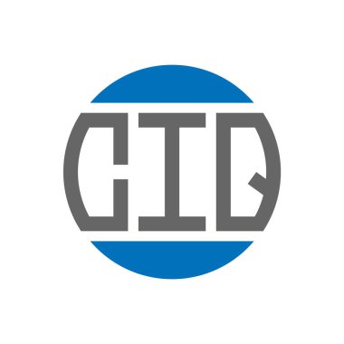 Beyaz arka planda CIQ harf logosu tasarımı. CIQ yaratıcı paraf daire logosu konsepti. CIQ harf tasarımı.