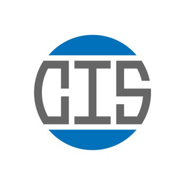 Beyaz arka planda CIS harf logosu tasarımı. CIS yaratıcı paraf dairesi logosu konsepti. CIS harf tasarımı.