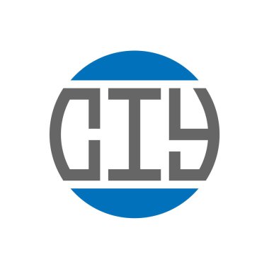 Beyaz arka planda CIY harf logosu tasarımı. CIY yaratıcı paraf daire logosu konsepti. CIY harf tasarımı.