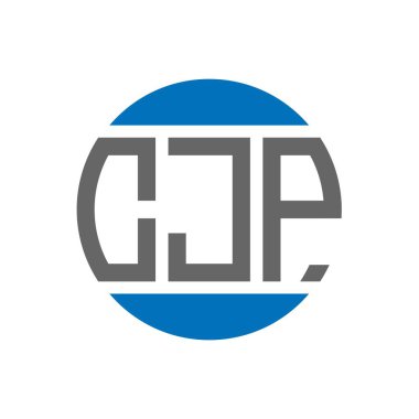 Beyaz arkaplanda CJP harf logosu tasarımı. CJP yaratıcı paraf dairesi logosu. CJP harf tasarımı.