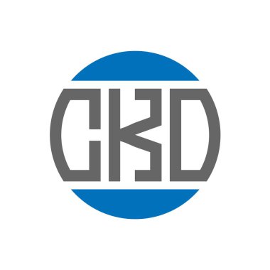 Beyaz arkaplanda CKD harf logosu tasarımı. CKD yaratıcı paraf dairesi logosu. CKD harf tasarımı.