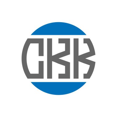 Beyaz arkaplanda CKK harf logosu tasarımı. CKK yaratıcı paraf dairesi logosu. CKK harf tasarımı.