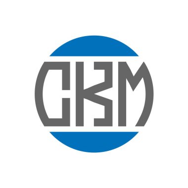 Beyaz arkaplanda CKM harf logosu tasarımı. CKM yaratıcı paraf dairesi logosu konsepti. CKM harf tasarımı.