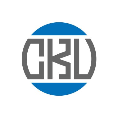 Beyaz arka planda CKU harf logosu tasarımı. CKU yaratıcı paraf dairesi logosu. CKU harf tasarımı.