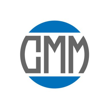 Beyaz arkaplanda CMM harf logosu tasarımı. CMM yaratıcı paraf daire logosu konsepti. CMM harf tasarımı.