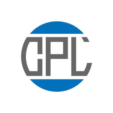 Beyaz arkaplanda CPL harf logosu tasarımı. CPL yaratıcı paraf daire logosu konsepti. CPL harf tasarımı.