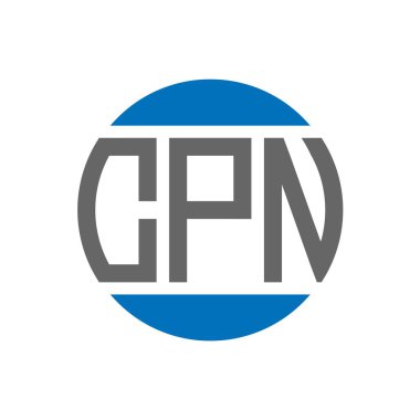Beyaz arka planda CPN harf logosu tasarımı. CPN yaratıcı paraf daire logosu konsepti. CPN harf tasarımı.