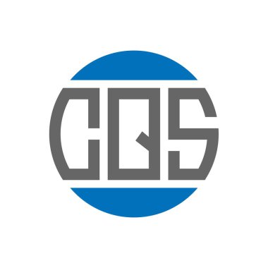Beyaz arkaplanda CQS harf logosu tasarımı. CQS yaratıcı paraf daire logosu konsepti. CQS harf tasarımı.