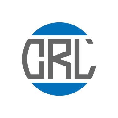 Beyaz arkaplanda CRL harf logosu tasarımı. CRL yaratıcı paraf dairesi logosu. CRL harf tasarımı.