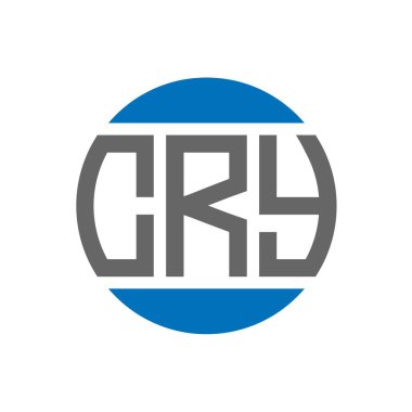 Beyaz arka planda ağlama harfi logosu tasarımı. Yaratıcı baş harfler yuvarlak logo konsepti. Ağlama harfi tasarımı.