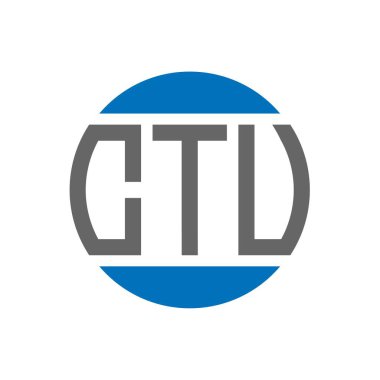 Beyaz arka planda CTU harf logosu tasarımı. CTU 'nun yaratıcı paraf dairesi logosu. CTU harf tasarımı.
