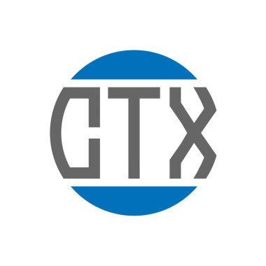 CTX harfi logo tasarımı beyaz arka planda. CTX yaratıcı paraf dairesi logosu. CTX harf tasarımı.