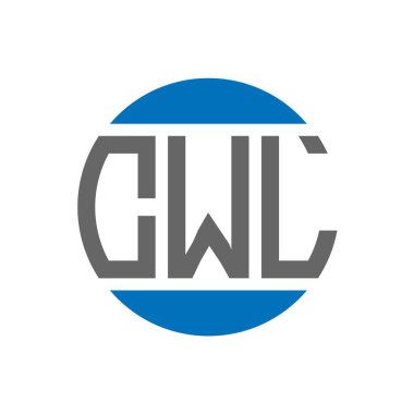 Beyaz arkaplanda CWL harf logosu tasarımı. CWL yaratıcı paraf dairesi logosu. CWL harf tasarımı.