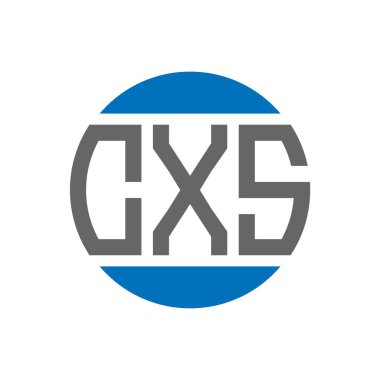 Beyaz arkaplanda CXS harf logosu tasarımı. CXS yaratıcı paraf daire logosu konsepti. CXS harf tasarımı.