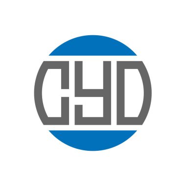 Beyaz arka planda CYO harf logosu tasarımı. CYO yaratıcı paraf daire logosu konsepti. CYO harf tasarımı.