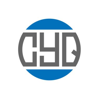 Beyaz arka planda CYQ harf logosu tasarımı. CYQ yaratıcı paraf dairesi logosu. CYQ harf tasarımı.