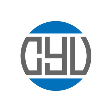 Beyaz arka planda CYV harf logosu tasarımı. CYV yaratıcı paraf dairesi logosu. CYV harf tasarımı.
