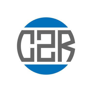 Beyaz arka planda CZR harf logosu tasarımı. CZR yaratıcı paraf dairesi logosu. CZR harf tasarımı.