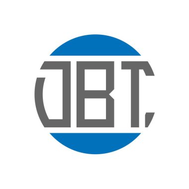 Beyaz arka planda DBT harf logosu tasarımı. DBT yaratıcı paraf daire logosu konsepti. DBT harf tasarımı.