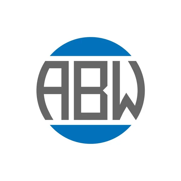白色背景的Abw字母标识设计 Abw创意首字母圆圈标志概念 Abw信件设计 — 图库矢量图片