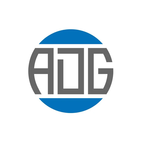 Diseño Del Logotipo Letra Adg Sobre Fondo Blanco Adg Iniciales — Vector de stock