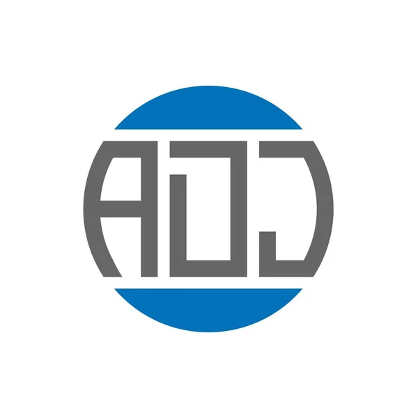 Diseño Del Logotipo Letra Adj Sobre Fondo Blanco Adj Iniciales — Vector de stock
