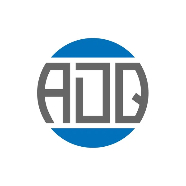 Adq Logo Design Auf Weißem Hintergrund Adq Kreative Initialen Kreis — Stockvektor