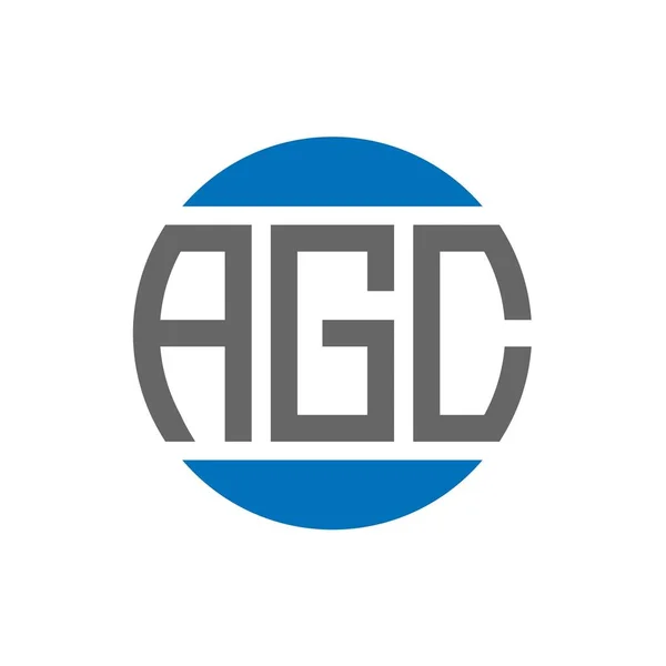 Agc Lettre Logo Design Sur Fond Blanc Agc Initiales Créatives — Image vectorielle