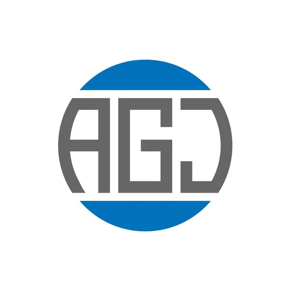 Agj Lettre Logo Design Sur Fond Blanc Agj Initiales Créatives — Image vectorielle