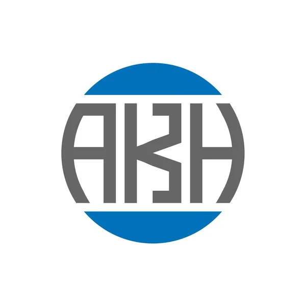 Projekt Logo Litery Akh Białym Tle Akh Twórcze Inicjały Koło — Wektor stockowy