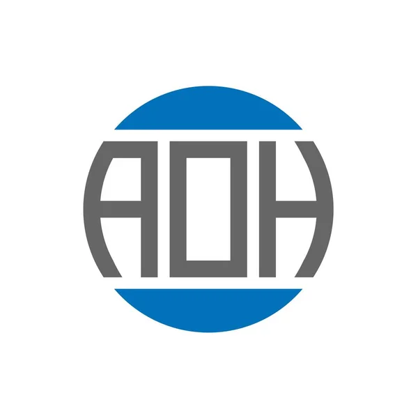 Design Písmene Aoh Bílém Pozadí Aoh Kreativní Iniciály Kruhové Logo — Stockový vektor