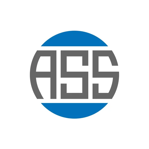 Ass Letter Logo Design White Background Ass Creative Initials Circle — стоковый вектор