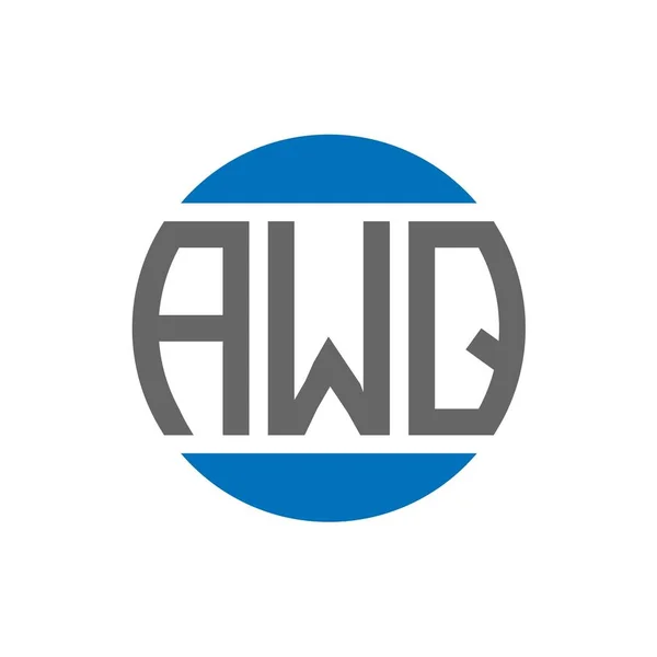 Логотип Буквы Awq Белом Фоне Концепция Логотипа Инициалами Awq Буква — стоковый вектор
