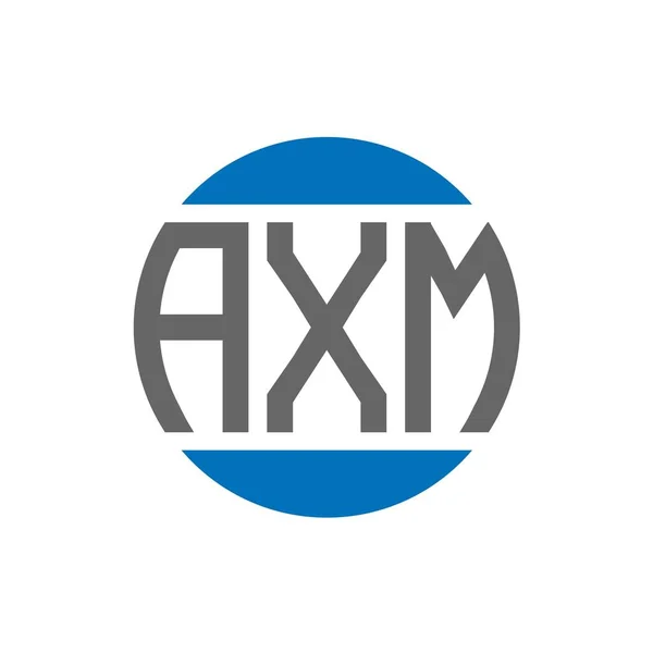 Logo Axm Sfondo Bianco Axm Creative Iniziali Cerchio Logo Concetto — Vettoriale Stock