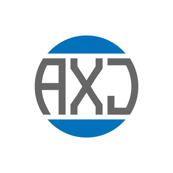 Logo Axj Sfondo Bianco Axj Iniziali Creative Cerchio Logo Concetto — Vettoriale Stock