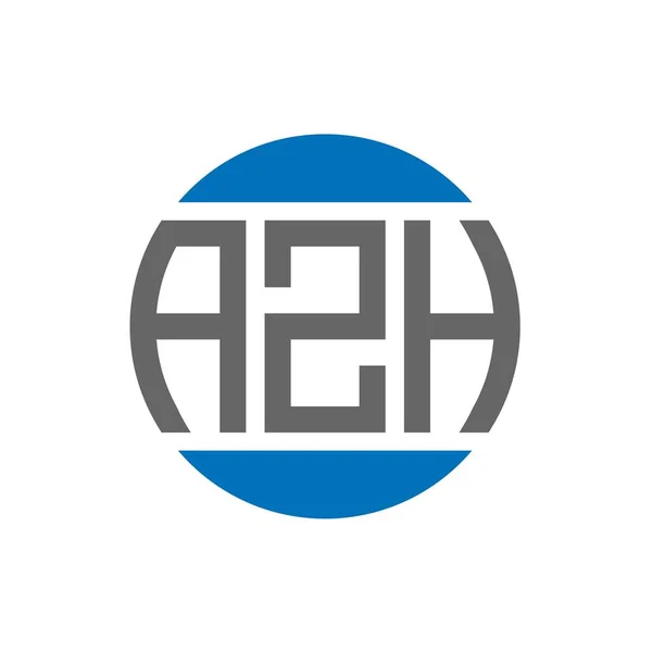 Design Písmene Azh Bílém Pozadí Azh Kreativní Iniciály Kruhové Logo — Stockový vektor