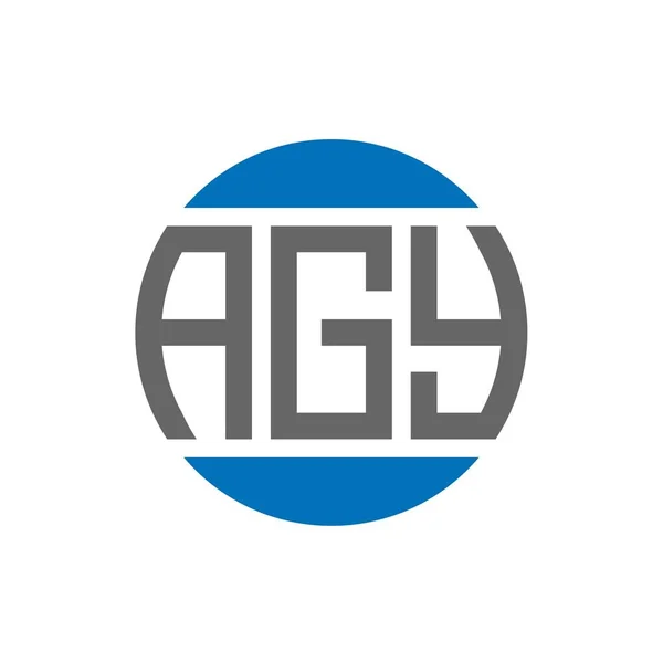 Diseño Del Logotipo Letra Agy Sobre Fondo Blanco Agy Iniciales — Archivo Imágenes Vectoriales