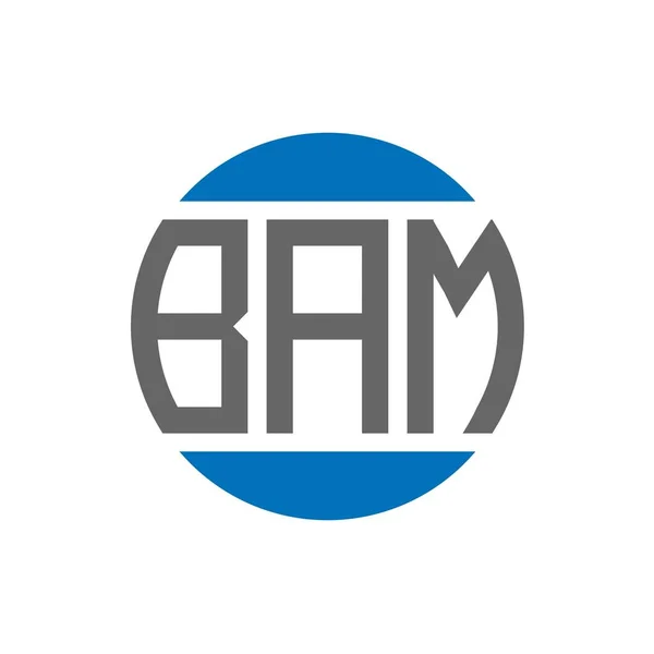Bam Písmeno Logo Design Bílém Pozadí Bam Kreativní Iniciály Kruhové — Stockový vektor