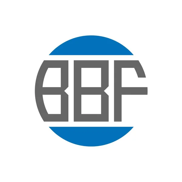 Bbf Brev Logotyp Design Vit Bakgrund Bbf Kreativa Initialer Cirkel — Stock vektor