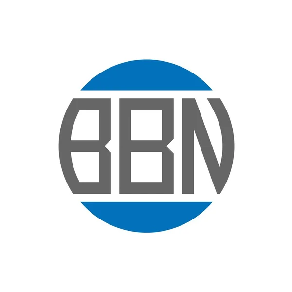 Návrh Loga Bbn Bílém Pozadí Bbn Kreativní Iniciály Kruhové Logo — Stockový vektor