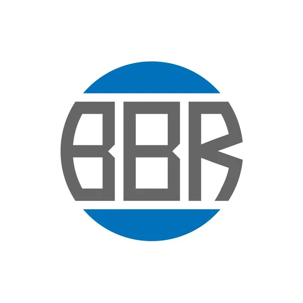 Bbr Brev Logotyp Design Vit Bakgrund Bbr Kreativa Initialer Cirkel — Stock vektor